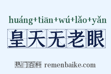 皇天无老眼是什么意思的图片